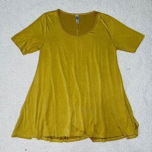Lularoe Short Sleeve T-shirt Mustard Yellow Women S Hippie Boho Cottagecore